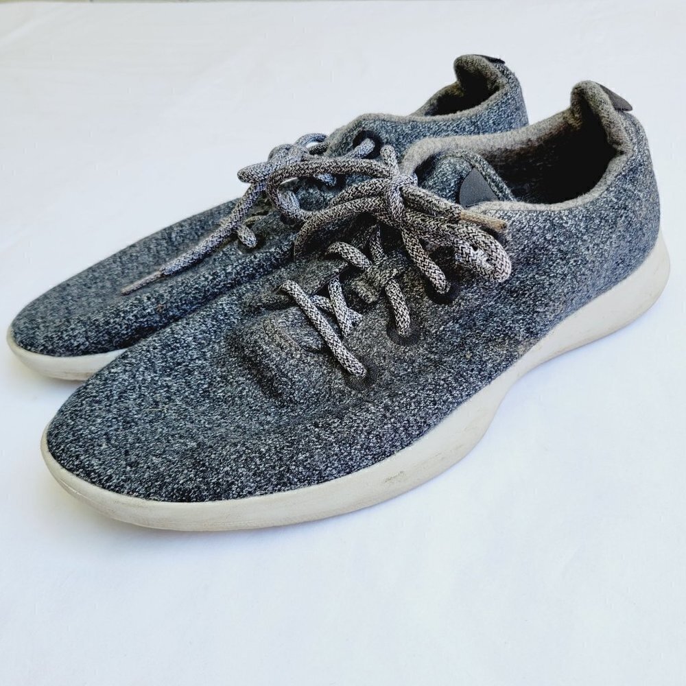 Allbirds Men's Natural Grey Wool Runners Lace-up Shoes - size 12